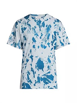 Футболка мужская McQueen из хлопкового трикотажа, отбеленная отделка, короткие рукава, 76% хлопка, Италия 10041784