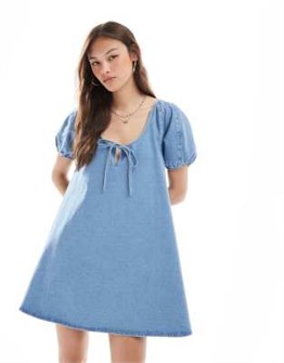 Платье-колокол Miss Selfridge с завязками и открытой спиной, размер S (4-6), 100% хлопок 11168352