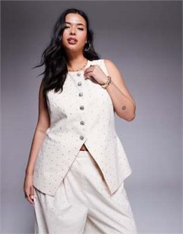 Майка ASOS LUXE с вырезом ',лодочка',, без рукавов и со стразами, часть комплекта 11222578