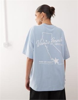 Футболка COLLUSION Venice Beach с графическим принтом, мягкий трикотаж, круглый вырез 11178370