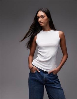 Белый лонгслив Topshop Tall с лаконичным дизайном и облегающим силуэтом 11168168