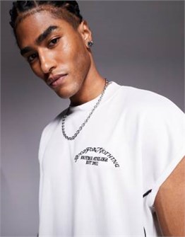 Бежевая безрукавная футболка из сетчатого материала Good For Nothing с черными контрастными вставками 11228970