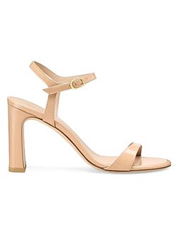 Stuart Weitzman Лакированные кожаные сандалии Babette 85MM с закрытой пряжкой 11008695
