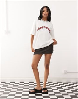 Футболка оверсайз COLLUSION с графическим принтом звезды и короткими рукавами 11235513