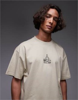 Расслабленная футболка Parlez fumo с круглым вырезом и логотипом на груди 11168100