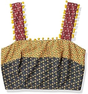 Укороченный топ с принтом от French Connection с помпонами и молнией, 100% полиэстер 11240390