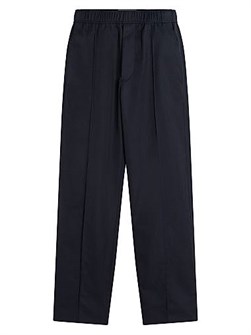 Брюки Lanvin из техничного хлопка с эластичным поясом, застежкой на молнии и отделкой пин-туксами 11010603