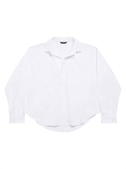 Мужская рубашка Balenciaga из хлопкового поплина с воротником-спред и длинными рукавами 11167506