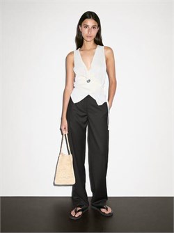 Модные струящиеся брюки с низкой посадкой Massimo Dutti 11229553