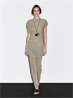 Меланжевый свободный плиссированный топ Massimo Dutti 11229472