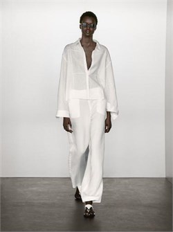 Рубашка Massimo Dutti из 100% льна с вышивкой 11234927