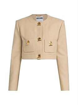 Moschino Chains &amp, Hearts Cropped Jacket 11165687