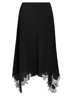 Юбка Stella McCartney из органического шелка с кружевной отделкой, произведенная в Италии 11020526