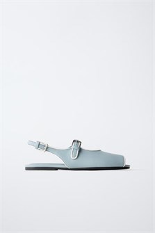 Zara Балетки с открытой пяткой и окантовкой, размер 40, гибкая стелька, резиновая подошва 11168728