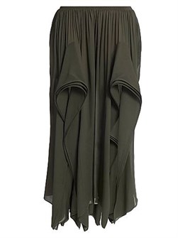 Драпированные брюки Peek от Alaia с эластичным поясом из 100% вискозы, Франция 11166882