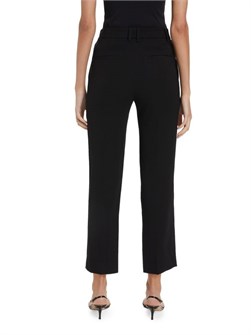 Прямые брюки Vince из крепа с низкой посадкой и облегающим силуэтом, с поясом на резинке 11170774