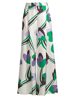 Шелковые брюки-палаццо Veruschka от Ginger &amp, Smart с высокой талией и глубокими складками 11164764