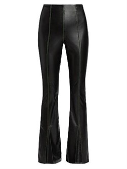 Брюки-клёш из экокожи Iver с боковой застёжкой без пояса, Simon Miller 11165648