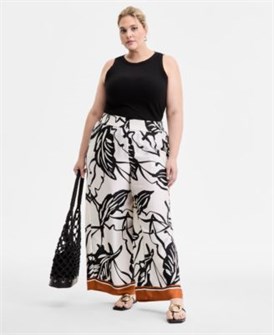 Женские широкие брюки с принтом от I.N.C. International Concepts, эксклюзивно в Macy',s, размеры P/XS-3X 11173518