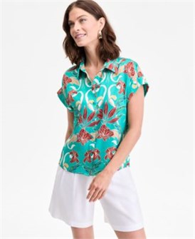 Женская футболка с короткими рукавами и принтом от I.N.C. International Concepts, эксклюзивно для Macy',s 11175753