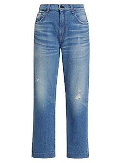 Джинсы ASKK NY Beau из 100% хлопка, прямого кроя, с завышенной талией. Сделано в США 11165167