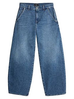 Широкие джинсы Bonnie из стрейч-денима от 7 For All Mankind, сделаны из 99% хлопка, имеют пять карманов и застежку на молнии 11166376