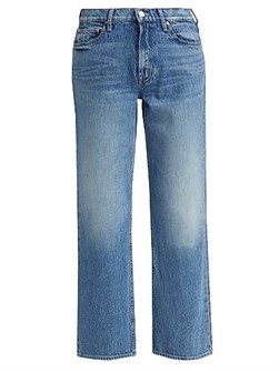 Узкие джинсы Bookie Flood от Mother с традиционным пятикарманным дизайном, 100% хлопок 10047733