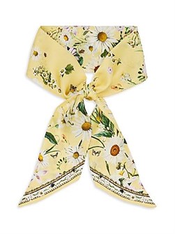 Camilla Шелковый узкий платок с цветочным принтом из коллекции Daisy Chains, 100% шелк 11166224