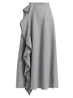 Макси-юбка Mireya с оборками, изготовленная из войлочной шерсти, с завышенной талией от Ulla Johnson 11169207