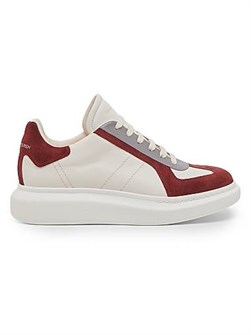 Кроссовки McQueen Oversized Retro из кожи с резиновой подошвой и платформой высотой 50 мм 11024504
