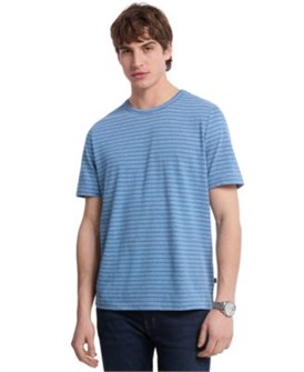 Мужская футболка Michael Kors с коротким рукавом и полоской, классический крой, 55% лен, 45% хлопок 11173008