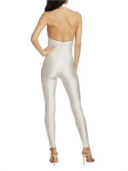 Стрейчевый комбинезон с эффектом сияния и вырезом на шее Abreen от Ronny Kobo 11225767