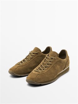 Кроссовки из замшевой кожи Massimo Dutti с логотипом и стелькой STARFIT® 11202138