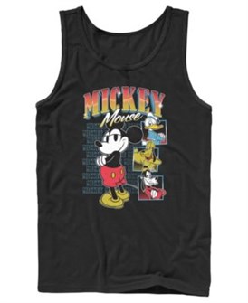 Молодёжная майка с круглым вырезом от Fifth Sun с принтом Mickey Mouse, 100% хлопок, стильный облегающий крой 11239841