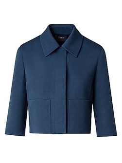 Короткая куртка Winslow из двусторонней шерсти с потайной застежкой на пуговицах, Akris 11165749