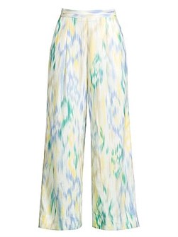 Кюлоты Undra Celeste с принтом икат с боковыми карманами и широкими штанинами 11165727