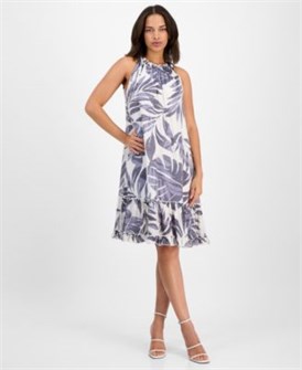 Платье-шифт от Robbie Bee с рюшами, без рукавов, для невысоких модниц 11175417