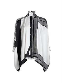 Лонгслив Helmut Lang Four-Scarf с кнопками спереди, графическая полоска, 100% полиэстер 11166429