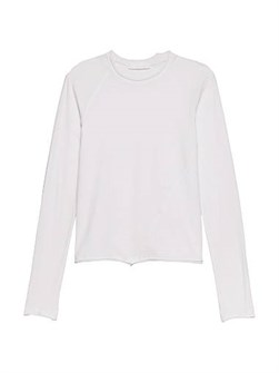 Лонгслив Helmut Lang из хлопка с прямым вырезом и закрученной отделкой, 92% хлопок, 8% спандекс 11166641