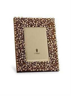 L',Objet Фоторамка Lorel с золотистым покрытием, 28,6 см x 33,7 см, фирменное стекло с уступами, сатиновая подкладка 11017939