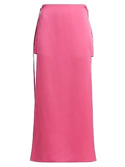 Сатиновая макси-юбка с разрезами и завязками Zurich от Alexis, 82% ацетат, 8% вискоза 11165165