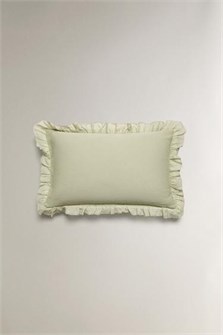 Zara Home Наволочка из хлопка с текстурированной тканью и рюшами по краям 11168928
