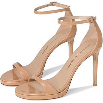 Stuart Weitzman Стюарт Вайцман Nudist Platform: стильные босоножки на каблуке с амортизирующей стелькой 11167376