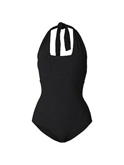 Однотонный купальник Shoshanna для молодежи с квадратным вырезом и открытой спиной, 92% нейлон, 8% спандекс 10049059