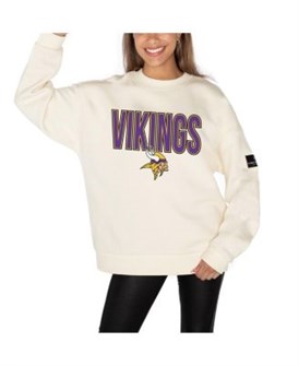 Gameday Couture Женский лонгслив с капюшоном из премиум флиса Minnesota Vikings с дизайнерскими принтами 11239647