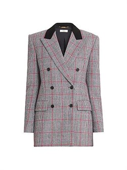 Chloe Двубортный шерстяной пиджак Chloe с бархатными акцентами, 100% шерсть, Италия 11166672