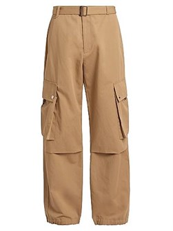 Штаны-карго Jacquemus из хлопка и льна с карманами и поясом, стильный выбор для каждого дня 11026311