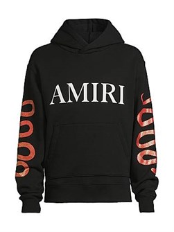 Худи Amiri из хлопка с логотипом и змеями, длинными рукавами и карманом-кенгуру 11028272