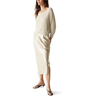 Женское двухслойное платье Michael Stars с лодочным вырезом и боковым разрезом, США 11177519