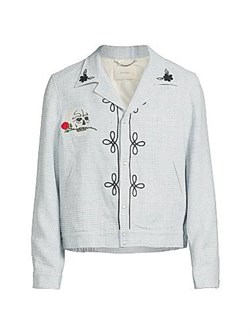 Second/Layer Куртка-рубашка Flora из virgin wool с вышивкой и карманами, длинными рукавами, итальянское производство 11025804